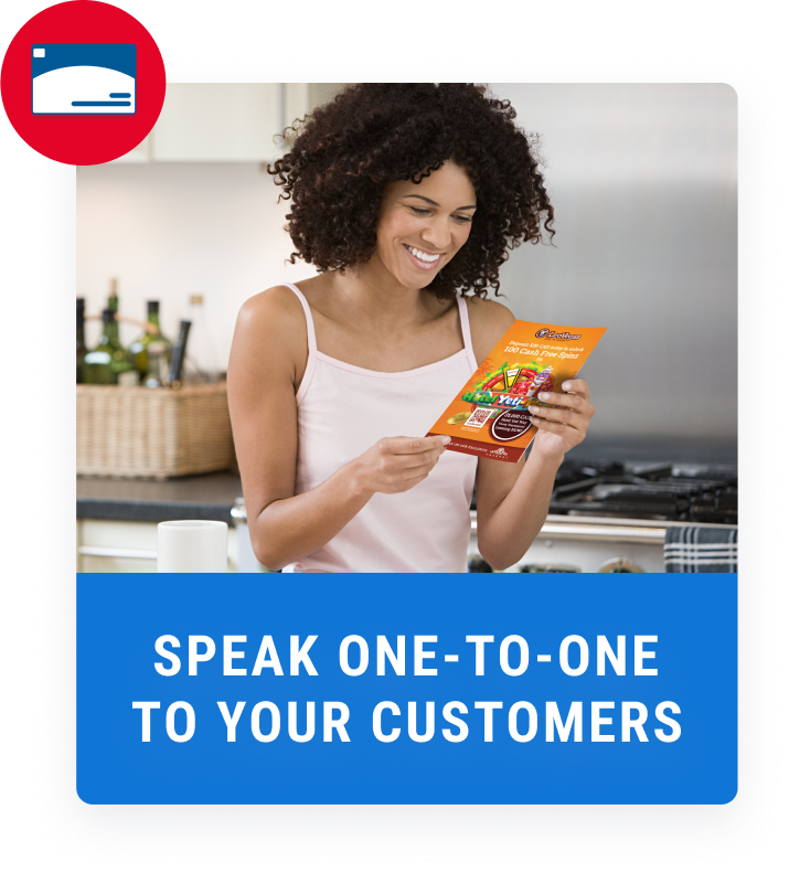 customer reading leovegas flyer after receiving addressed mail